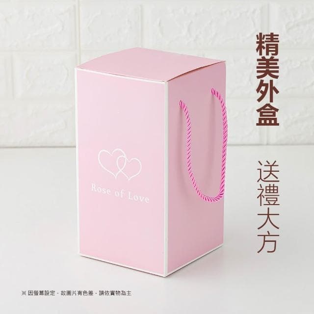 【VENCEDOR】玻璃罩玫瑰花-帶小燈飾 情人節禮物 畢業禮品 生日送禮 禮盒組-2入