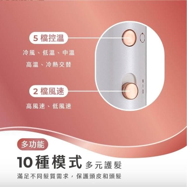 【AIWA 愛華】高速負離子吹風機AHSD-2062 白/藍色 整機僅重500g 冷熱風循環模式