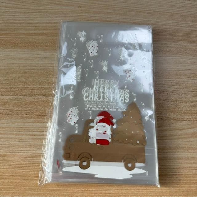 嚴選SHOP 台灣製 100入 聖誕節立體袋 無自黏 聖誕禮物袋 耶誕節包裝袋 禮品袋 餅乾袋 opp袋 X214