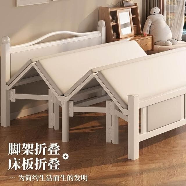 加固折疊床單人家用成人木板床簡易出租屋雙人硬板床靜音午睡小床