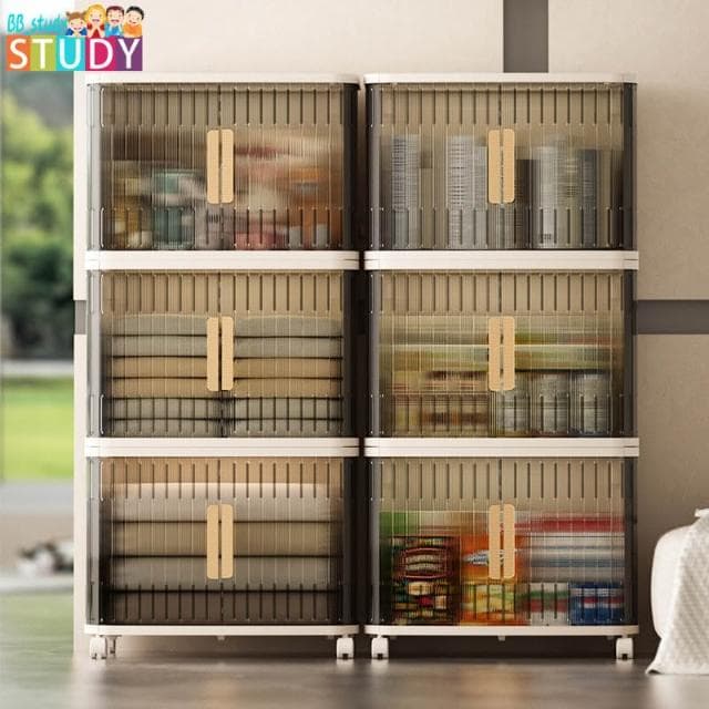 熱銷  捲簾收納櫃 可折疊衣服收納箱 家用玩具嬰兒童收納櫃 陽台飄窗整理櫃 整理箱 置物櫃 折疊櫃 折疊層櫃 摺疊收納