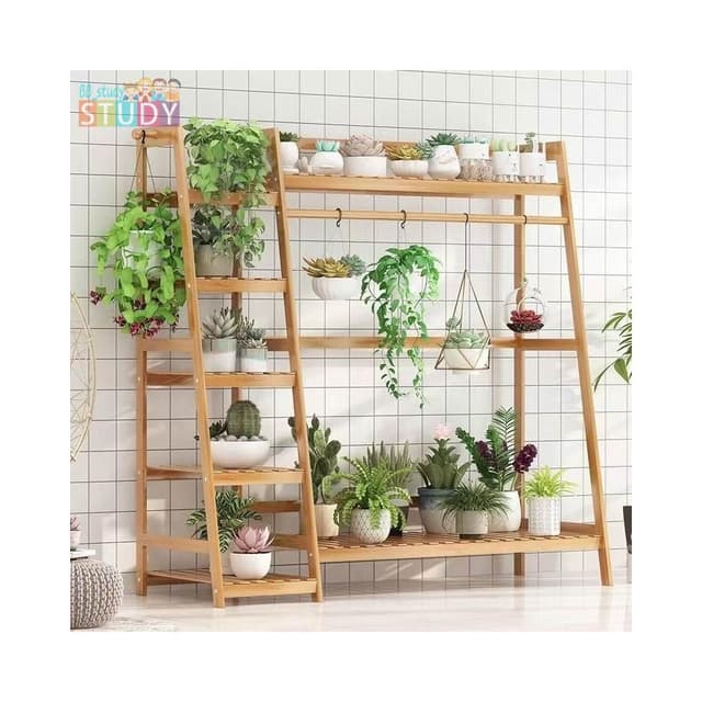梯形花架置物架陽臺落地式多層爬藤架現代簡約綠蘿吊籃多功能戶外 多層花架 花盆 花架 花架 實木花架盆栽架 多肉植物架
