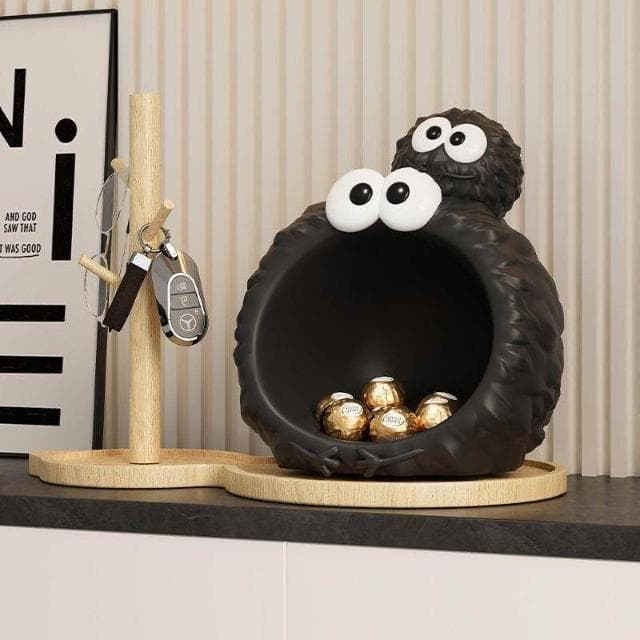 創意煤球入戶鑰匙收納擺件置物架 客廳鞋櫃裝飾品 喬遷新居禮品