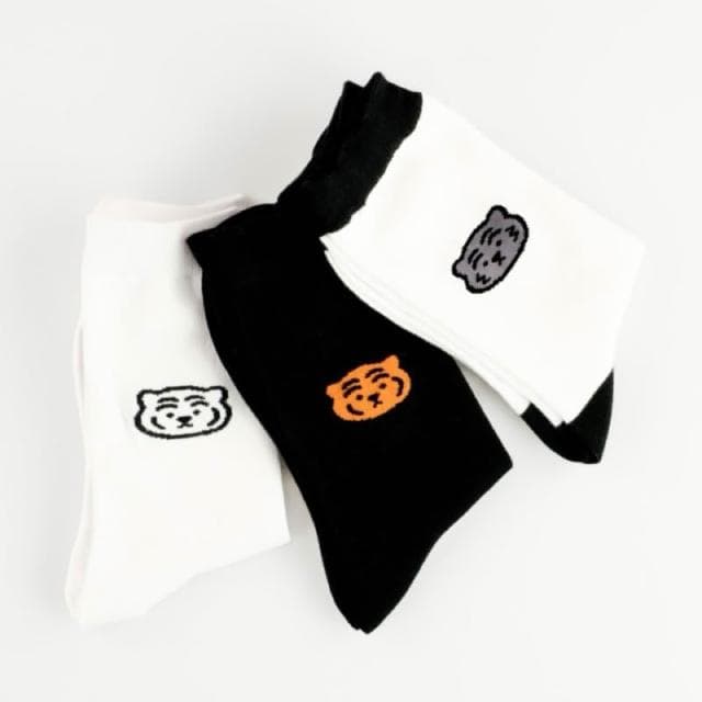現-貨 𝗣𝗲𝗻𝗻𝘆 𝗦𝘁𝘂𝗱𝗶𝗼韓國MUZIK TIGER無職老虎襪子禮盒組✔學生襪 情侶襪 長襪 中筒襪 韓國襪