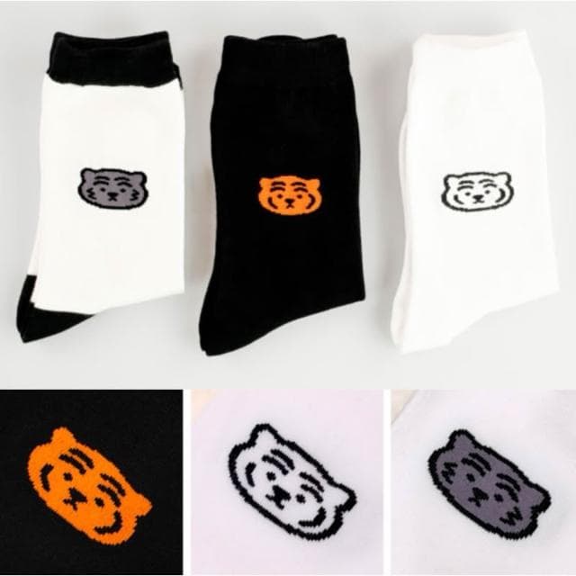 現-貨 𝗣𝗲𝗻𝗻𝘆 𝗦𝘁𝘂𝗱𝗶𝗼韓國MUZIK TIGER無職老虎襪子禮盒組✔學生襪 情侶襪 長襪 中筒襪 韓國襪