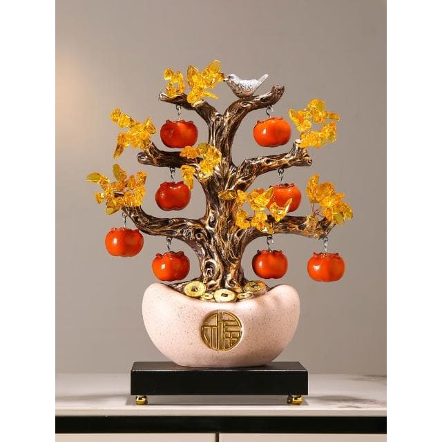 新中式招財鹿發財樹搖錢樹元寶擺件辦公室裝飾品開業喬遷禮物禮品