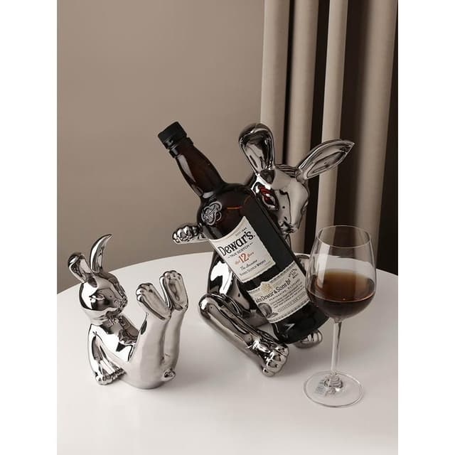 北歐創意兔子酒架酒櫃裝飾品擺件結婚禮物搬家喬遷新居禮品