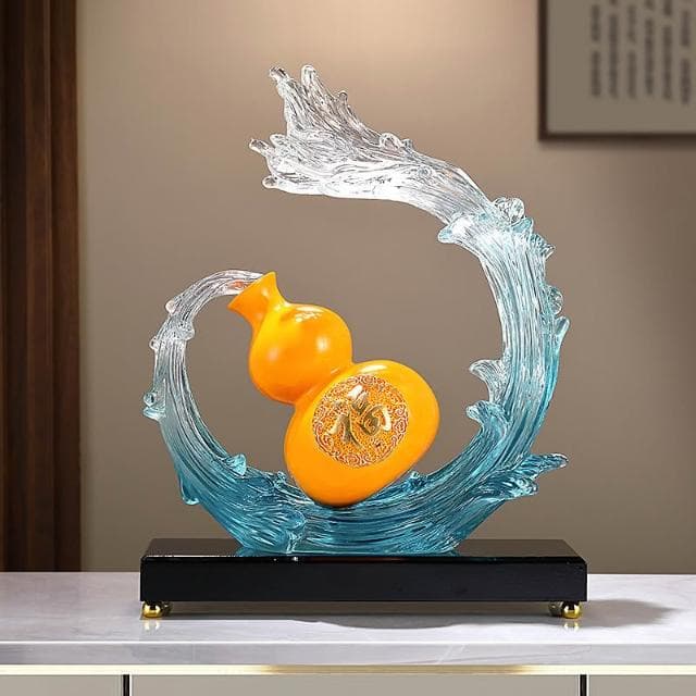 風生水起年年有魚葫蘆擺件入門玄關客廳高檔喬遷新居房禮物裝飾品