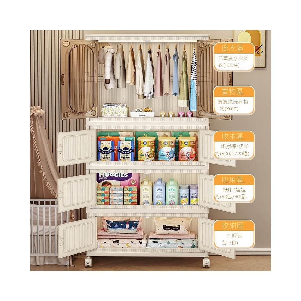 免安裝寶寶衣櫃兒童衣服整理箱嬰兒小衣櫥塑膠家用簡易儲物收鄭之