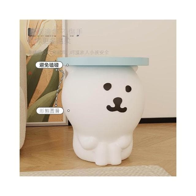 自嘲熊卡通茶几客廳擺件落地公仔沙發邊幾創意床頭櫃可愛喬遷禮物