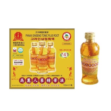 【金蔘】6年根高麗人蔘精華液_120ml*3入X10盒_每瓶含新鮮人蔘一株