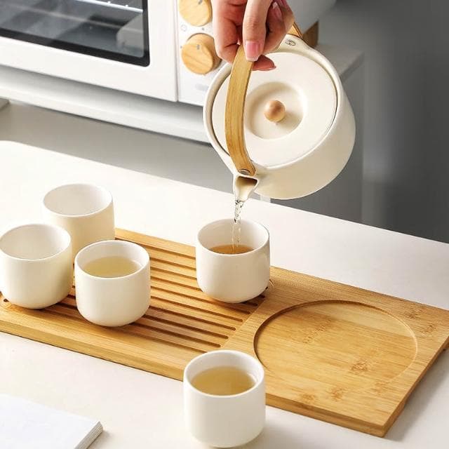 茶具套裝家用功夫茶壺陶瓷下午茶奶油風客廳茶盤喝茶泡茶禮品送禮