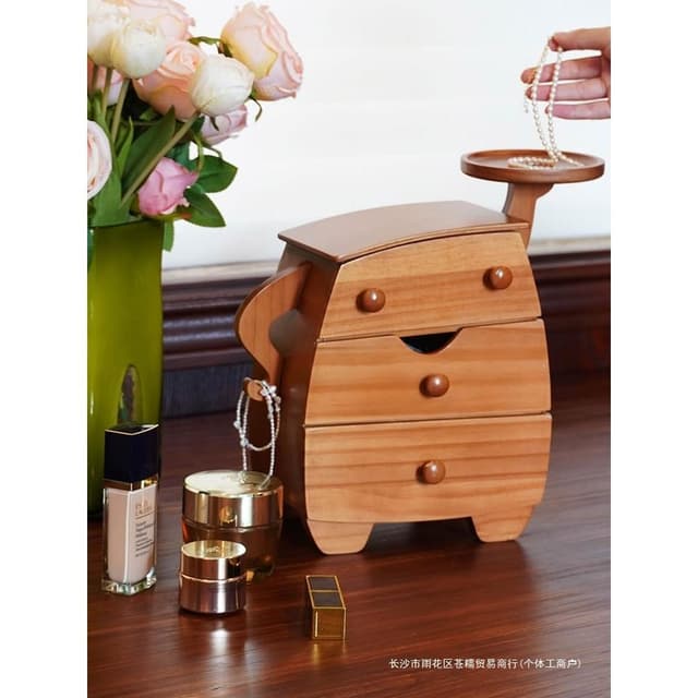 禮物新婚果設實木質首飾盒收納盒喬遷手飾品項鏈新居