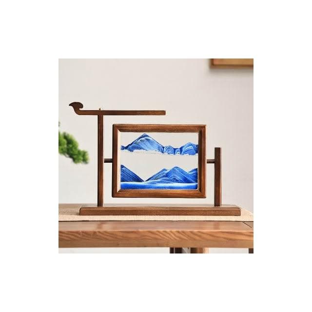 手工製作精細 異麗新中式實木沙漏流沙畫擺件辦公室客廳高級感裝飾品喬遷禮物