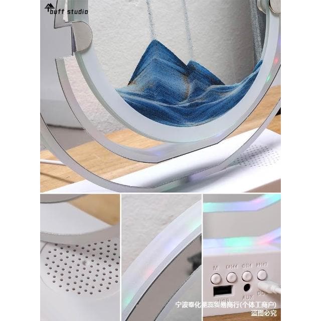 批發流沙畫擺件沙漏電腦桌面氛圍臺燈藍牙音響家居裝飾品生日禮物