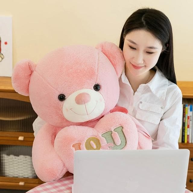 LOVE愛心大熊公仔大號毛絨玩具抱抱熊娃娃送女友情人節禮物批發
