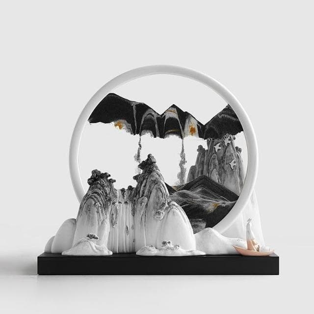 2.2萬人回購該品牌 貝漢美萬重山流沙畫擺件高級感小眾客廳玄關酒櫃裝飾桌面喬遷禮物