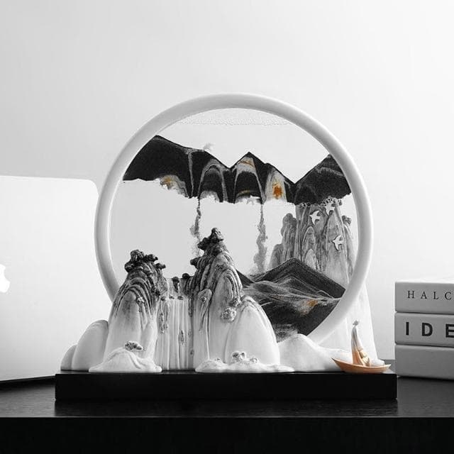 2.2萬人回購該品牌 貝漢美萬重山流沙畫擺件高級感小眾客廳玄關酒櫃裝飾桌面喬遷禮物