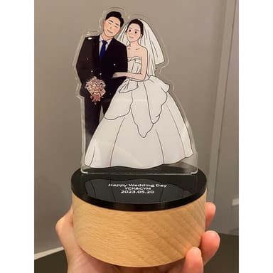 手繪定制音樂盒閨蜜結婚周年紀念日情侶生日七夕情人節畢業禮物