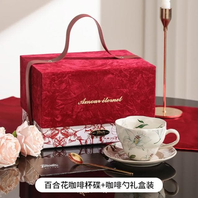 Bincoo陶瓷咖啡杯子套裝高檔精緻喬遷新家居結婚新婚禮物生日禮盒
