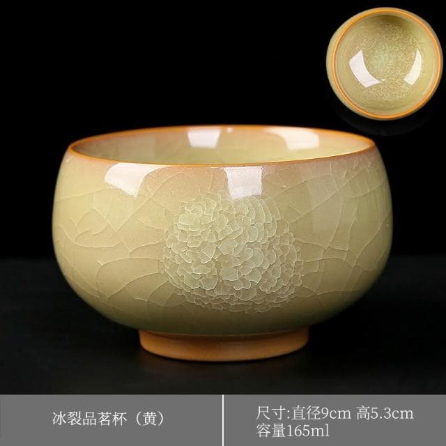 新款冰裂紋茶杯主人杯單杯子開片高檔禪定杯陶瓷功夫茶具茶盞送禮