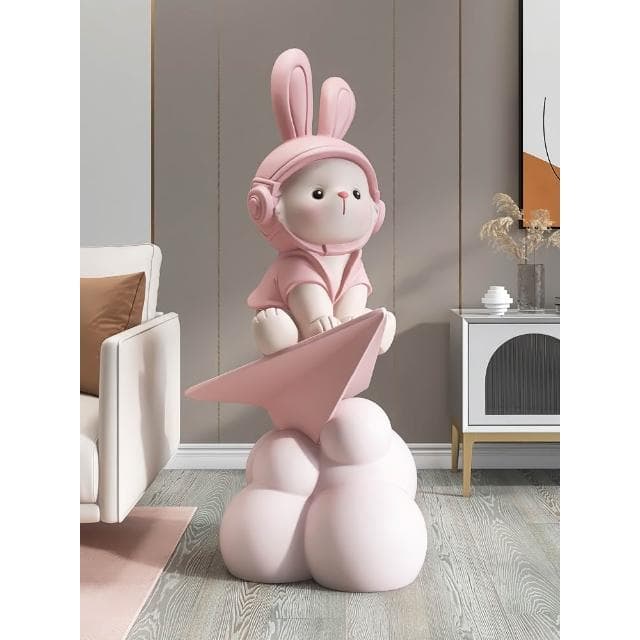 大型兔子客廳落地擺件電視櫃沙發旁家居飾品音響公仔搬家喬遷禮物