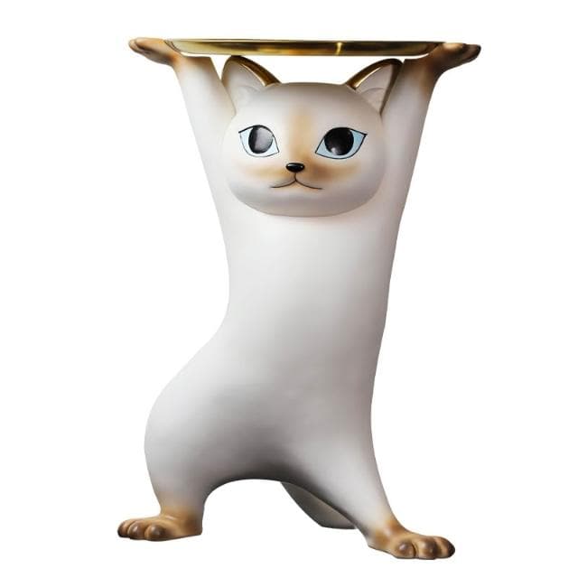 妖嬈貓茶几迎賓大型客廳電視櫃沙發旁落地託盤喬遷新婚禮物大擺件