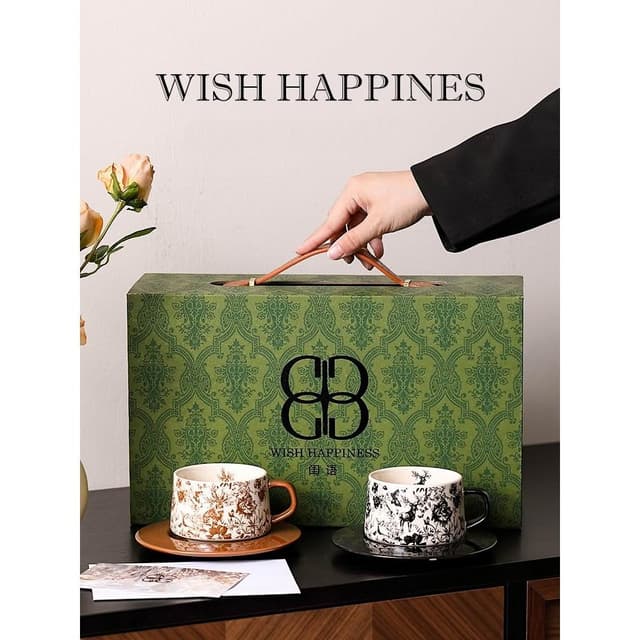 咖啡杯禮盒裝喬遷閨蜜生日新婚情侶對杯禮物年會禮品定制