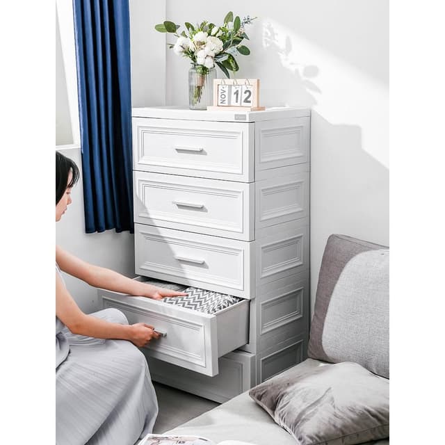 加厚抽屜式收納櫃塑膠多層兒童寶寶嬰兒衣櫃儲物櫃整理櫃五斗櫃子