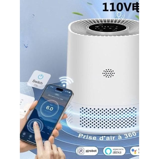 110V空氣淨化器wifi智能APP控制負離子除甲醛PM2.5去異味