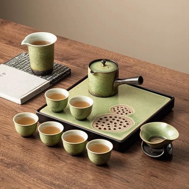 Jimi 集米 窯變茶具組 家用客廳功夫泡茶茶具 復古陶瓷茶盤茶壺茶杯 禮盒裝