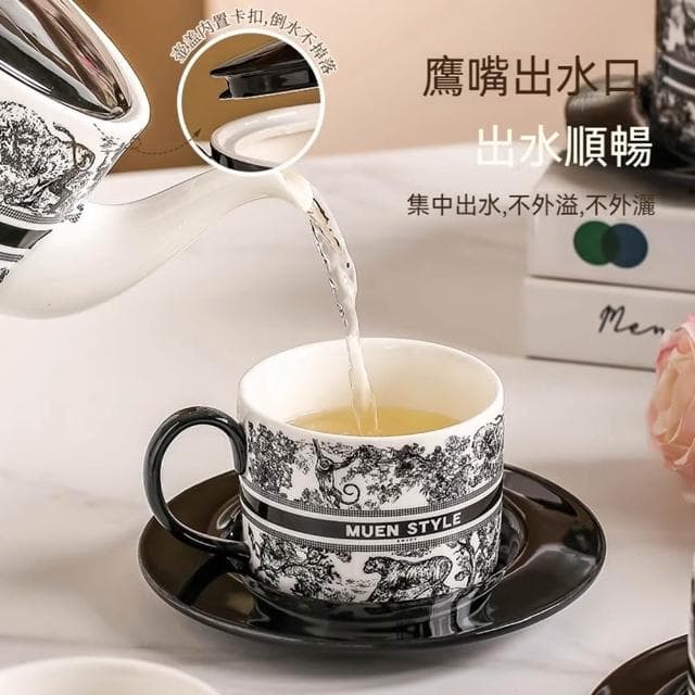 Jimi 集米 陶瓷茶具套裝 精緻下午茶茶具 輕奢高級感茶壺茶杯組 喬遷新居禮物