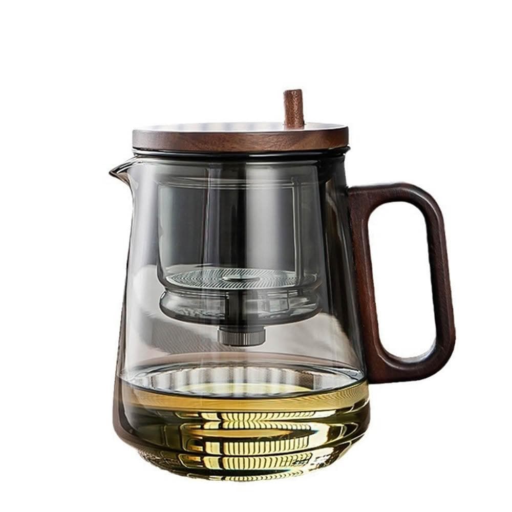 Jimi 集米 泡茶壺 茶壺 家用茶水分離器 泡茶杯 玻璃內膽茶具 飄逸杯 泡茶壺