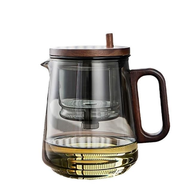 Jimi 集米 泡茶壺 茶壺 家用茶水分離器 泡茶杯 玻璃內膽茶具 飄逸杯 泡茶壺