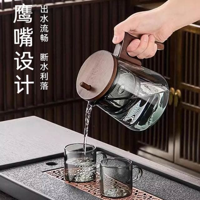 Jimi 集米 泡茶壺 茶壺 家用茶水分離器 泡茶杯 玻璃內膽茶具 飄逸杯 泡茶壺