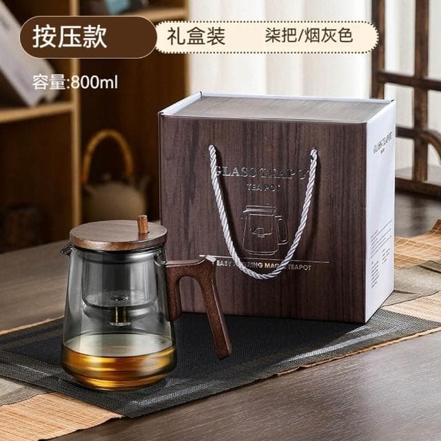 Jimi 集米 泡茶壺 茶壺 家用茶水分離器 泡茶杯 玻璃內膽茶具 飄逸杯 泡茶壺