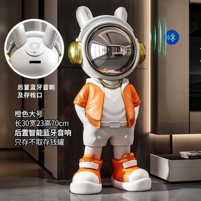 創意宇航員太空人擺件 航天員藍牙音響客廳電視櫃 大型落地軟裝飾品