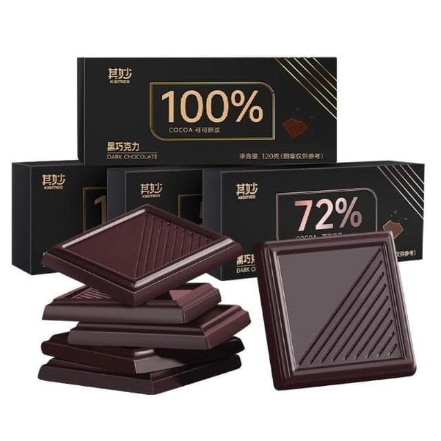 饞嘴丫 100%黑巧克力每日純黑巧純可可脂零添加蔗糖健身俄羅斯風味零食