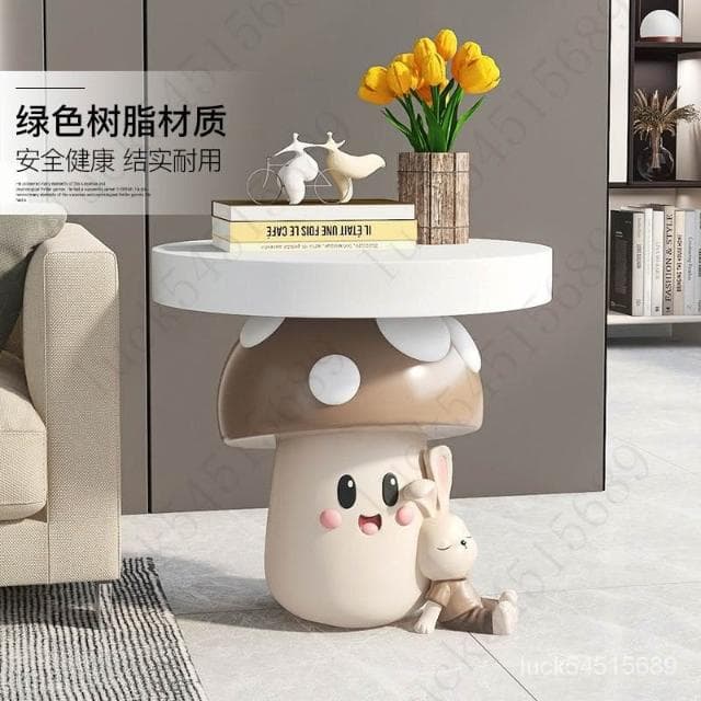 優選/免運 可開票~蘑菇茶幾落地擺件傢居飾品客廳沙髮邊幾臥室床頭櫃喬遷禮物 4Y26