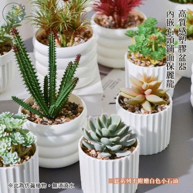 大好屋 仿真多肉盆栽組 多肉盆栽 辦公室小物 仿真植物 盆栽 拍照道具 桌上小盆栽 裝飾綠植