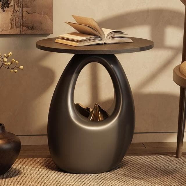 免運 時來運轉小茶几 落地客廳擺件裝飾品 輕奢高級感沙發旁邊幾 喬遷禮物