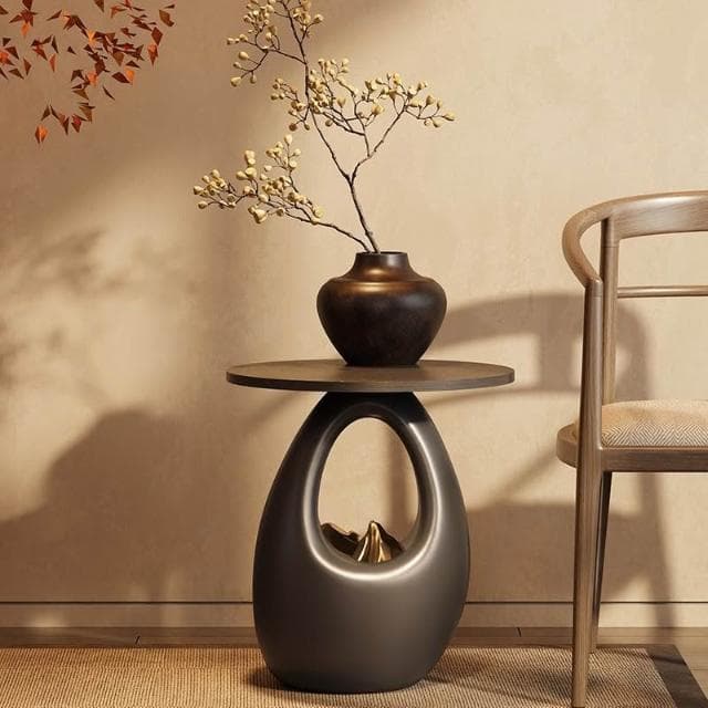 免運 時來運轉小茶几 落地客廳擺件裝飾品 輕奢高級感沙發旁邊幾 喬遷禮物