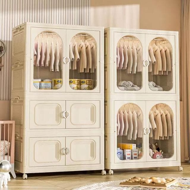 免安裝80cm兒童衣櫃寶寶衣服整理箱嬰兒小衣櫥塑膠家用收納儲物櫃