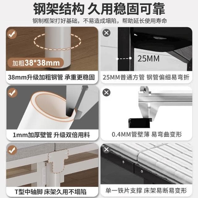 折疊床單人床家用成人簡易床雙人床1米2宿舍出租房硬板床午休鐵床
