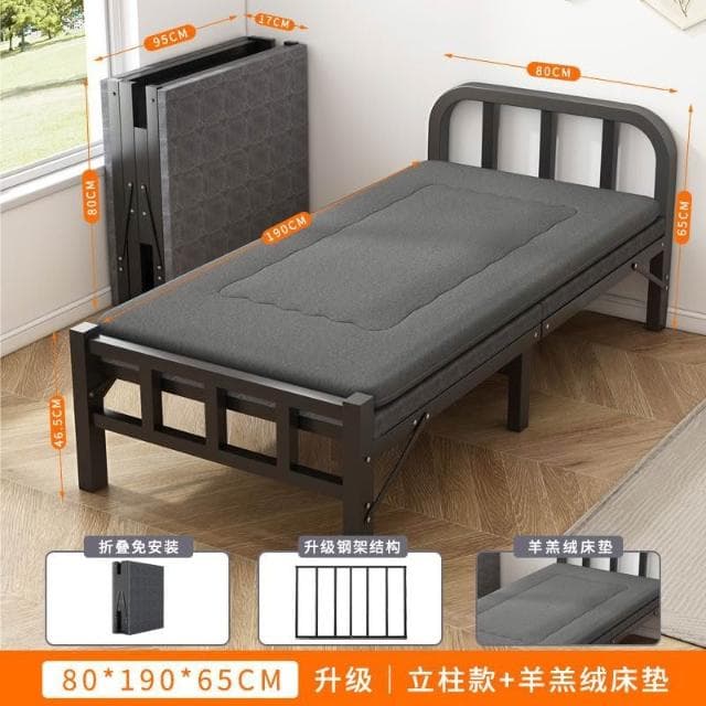 折疊床單人床家用便攜多功能躺椅辦公室簡易午休床成人午睡行軍床