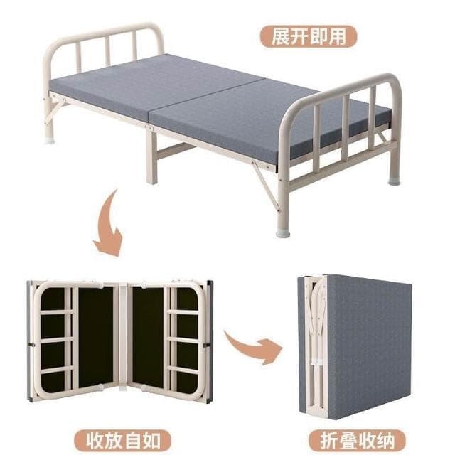 家用折疊床單人床出租屋鐵床辦公室午休午睡宿舍簡易床小床木板床