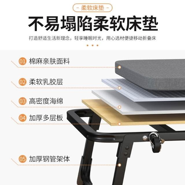 2025新款折疊床單人家用辦公室工位午休成人行軍床簡易可攜式
