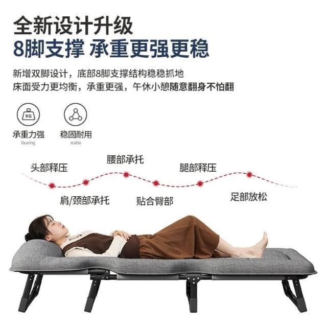 折疊床單人辦公室午休床可攜式躺椅子醫院陪護床簡易午睡床行軍床