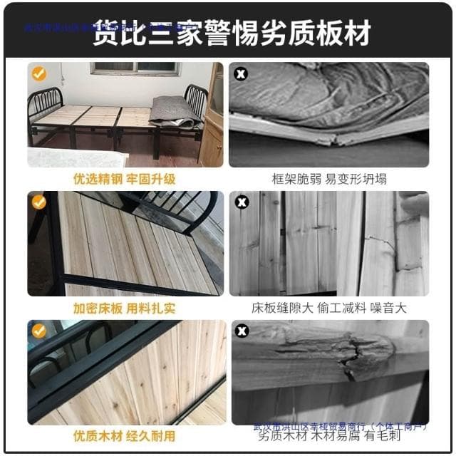 折疊床單人床成人家用米簡易床實木床板出租房用米鐵床雙人床