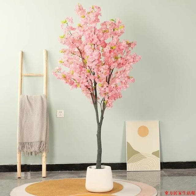 免運 仿真櫻花樹仿真植物室內客廳落地盆景裝飾許愿樹大型綠植盆栽假花東方居家生活館